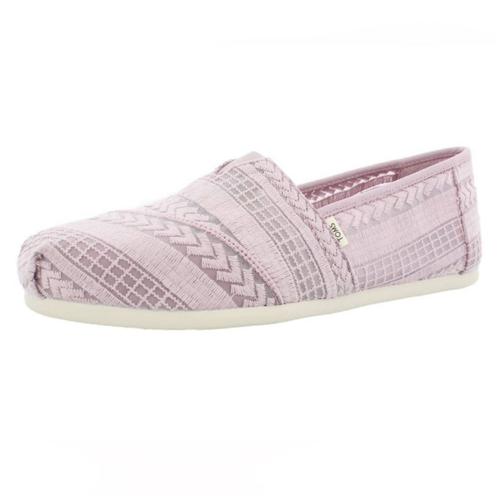 Toms Pink Flats Cozy Knit Slip-On